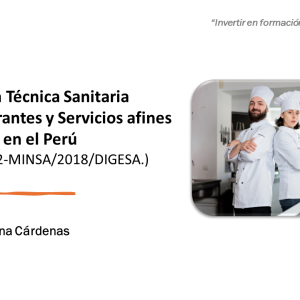 NORMA SANITARIA PARA RESTAURANTES Y SERVICIOS AFINES (NTS N°142-MINSA/2018/DIGESA)